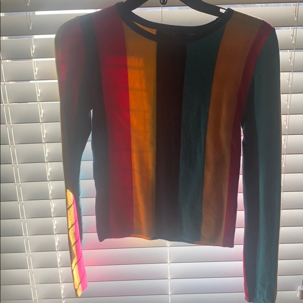 Multicolored stripped long sleeve